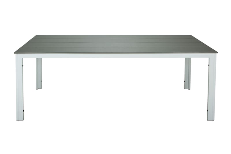 Tunis ulkoruokapöytä 140x90 cm, suorakulmainen, Valkoinen/Harmaa