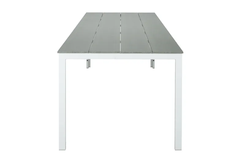 Tunis ulkoruokapöytä 140x90 cm, suorakulmainen - Valkoinen/Harmaa - Puutarhakalusteet - Terassipöydät - Ruokapöytä terassille