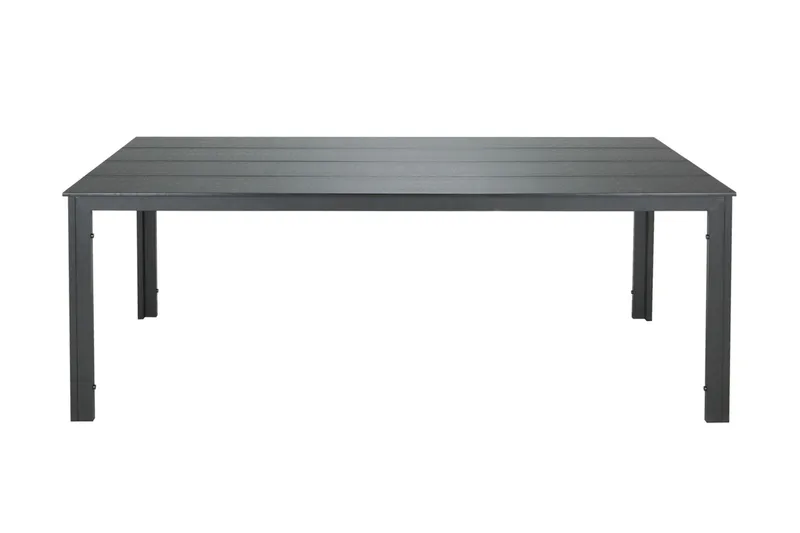 Tunis ulkoruokapöytä 205x90 cm, suorakulmainen, Musta/Musta