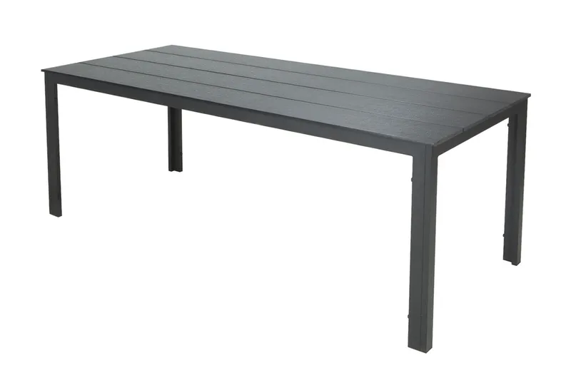 Tunis ulkoruokapöytä 205x90 cm, suorakulmainen - Musta/Musta - Puutarhakalusteet - Terassipöydät - Ruokapöytä terassille