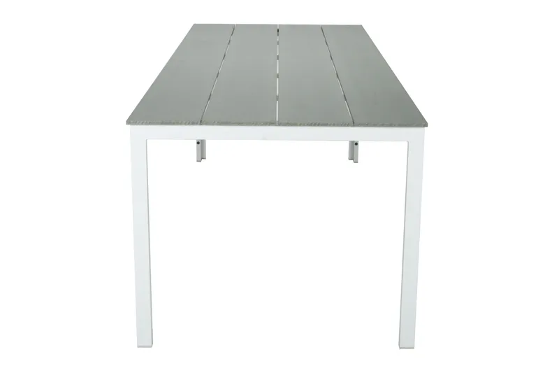 Tunis ulkoruokapöytä 205x90 cm, suorakulmainen - Valkoinen/Harmaa - Puutarhakalusteet - Terassipöydät - Ruokapöytä terassille