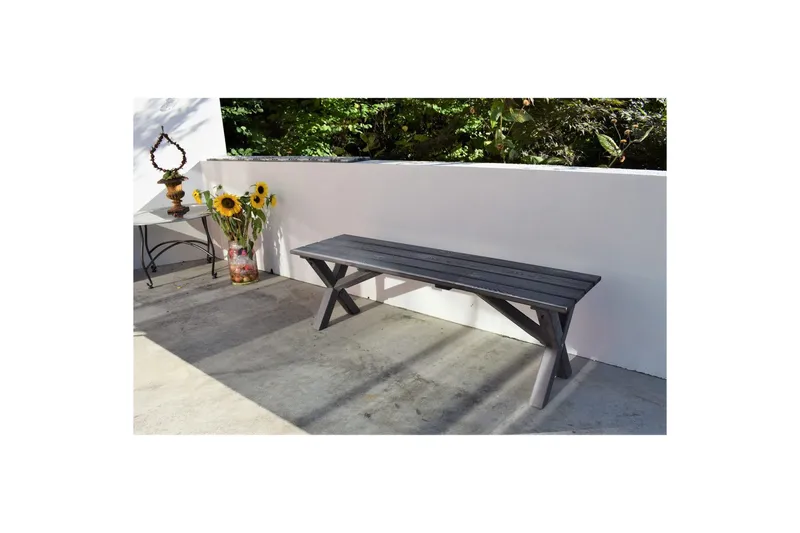 Ulkopenkki Scottsdale 100 cm - Shabby Chic harmaa, 100 cm - Puutarhakalusteet - Ulkosohva & puutarhapenkki - Puutarhapenkki & ulkopenkki