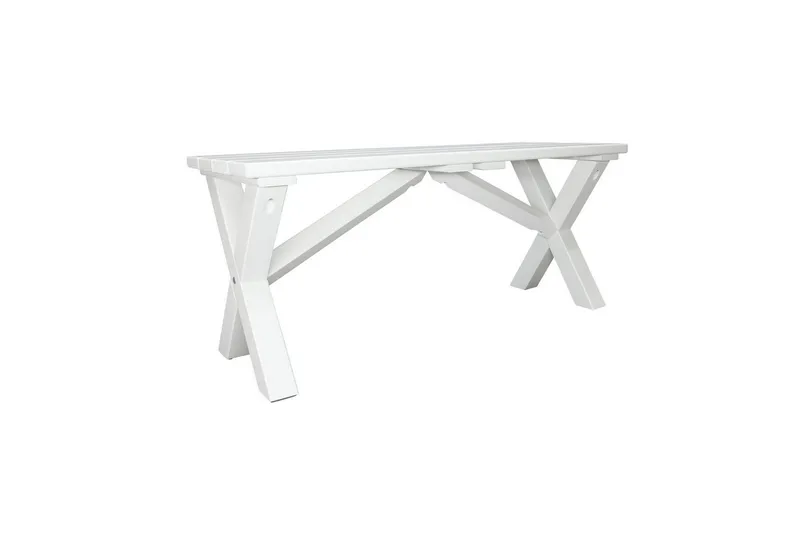 Ulkopenkki Scottsdale 100 cm - Valkoinen, 100 cm - Puutarhakalusteet - Ulkosohva & puutarhapenkki - Puutarhapenkki & ulkopenkki