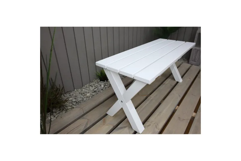 Ulkopenkki Scottsdale 100 cm - Valkoinen, 100 cm - Puutarhakalusteet - Ulkosohva & puutarhapenkki - Puutarhapenkki & ulkopenkki