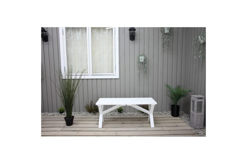 Ulkopenkki Scottsdale 100 cm - Valkoinen, 100 cm - Puutarhakalusteet - Ulkosohva & puutarhapenkki - Puutarhapenkki & ulkopenkki