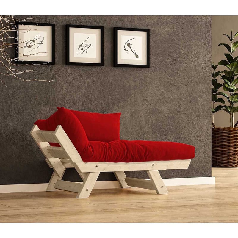 Zylar 2-istuttava Vuodesohva - Luonnonväri/Punainen - Huonekalut - Sohva - Vuodesohva - 2 istuttava vuodesohva