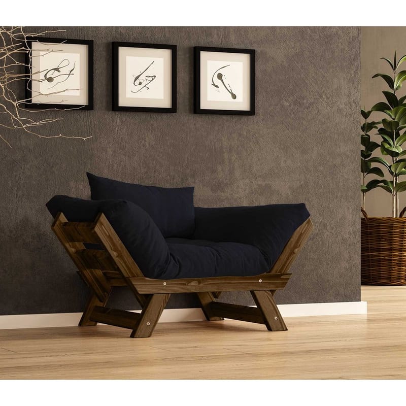 Zylar 2-istuttava Vuodesohva, Musta