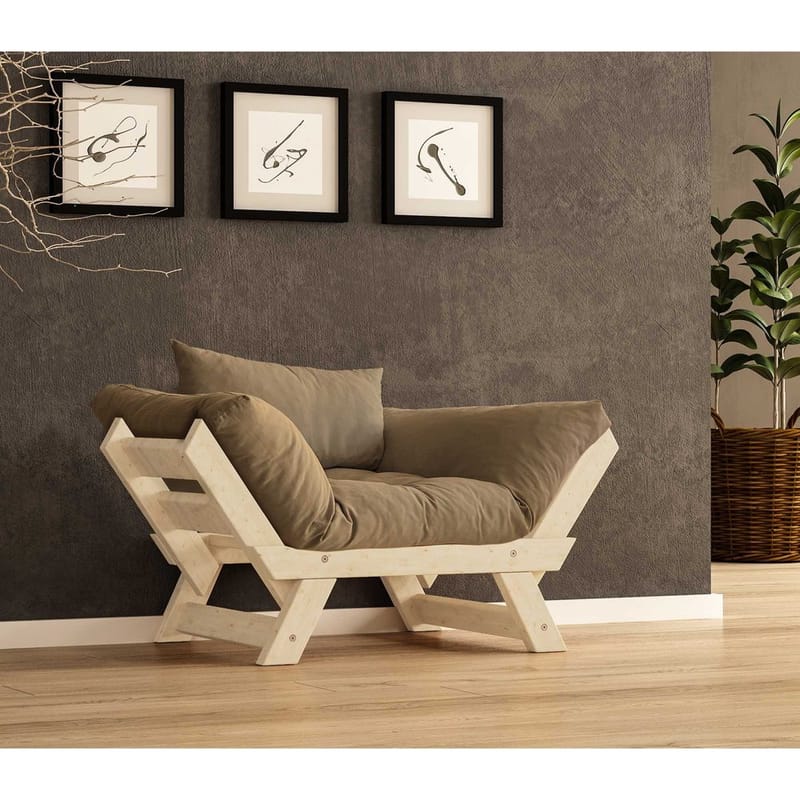 Zylar 2-istuttava Vuodesohva - Tummanruskea/Luonnonväri - Huonekalut - Sohva - Vuodesohva - 2 istuttava vuodesohva