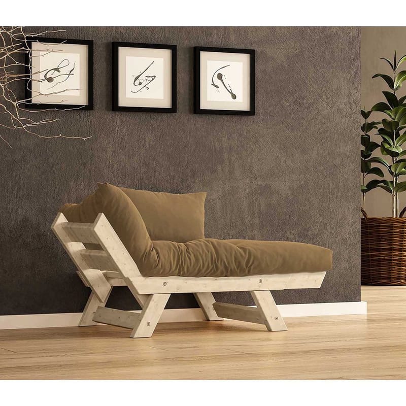 Zylar 2-istuttava Vuodesohva - Tummanruskea/Luonnonväri - Huonekalut - Sohva - Vuodesohva - 2 istuttava vuodesohva