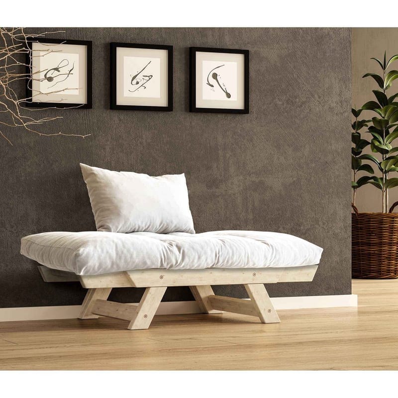 Zylar 2-istuttava Vuodesohva - Valkoinen/Luonnonväri - Huonekalut - Sohva - Vuodesohva - 2 istuttava vuodesohva