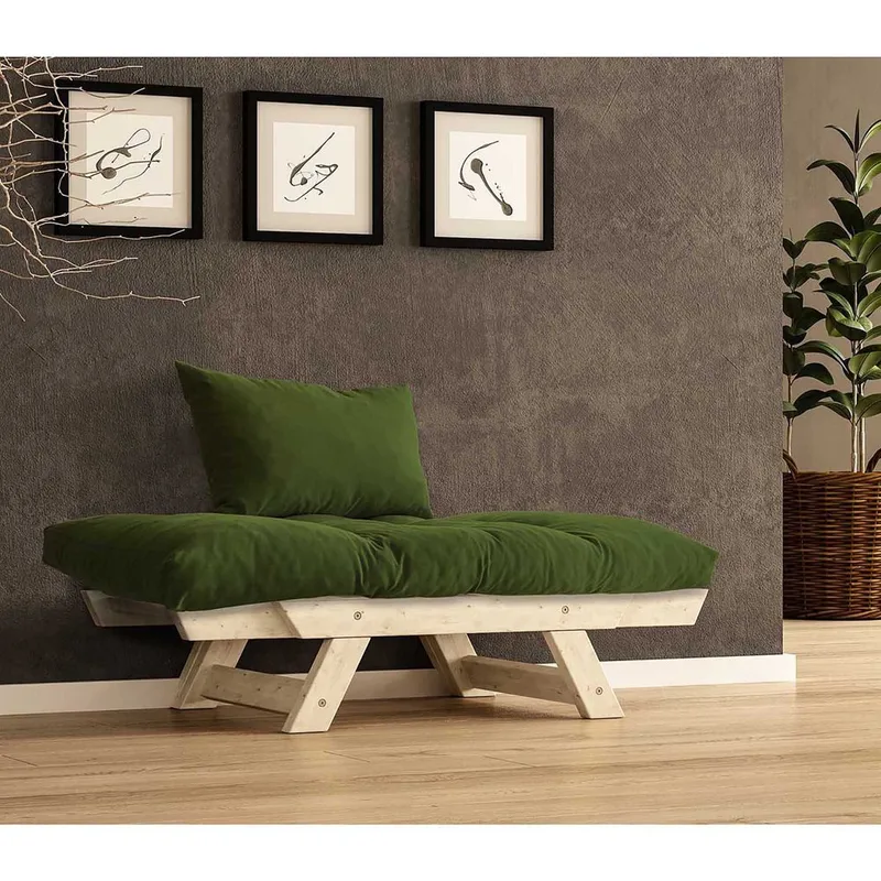 Zylar 2-istuttava Vuodesohva - Vihreä/Luonnonväri - Huonekalut - Sohva - Vuodesohva - 2 istuttava vuodesohva