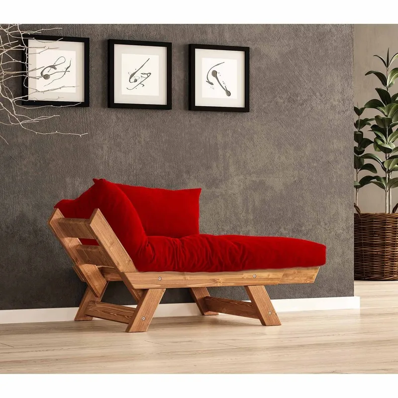 Zylar 2-istuttava Vuodesohva - Punainen - Huonekalut - Sohva - Vuodesohva - 2 istuttava vuodesohva