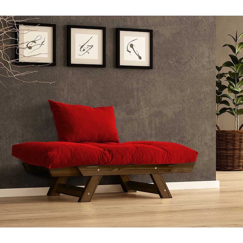 Zylar 2-istuttava Vuodesohva - Punainen - Huonekalut - Sohva - Vuodesohva - 2 istuttava vuodesohva