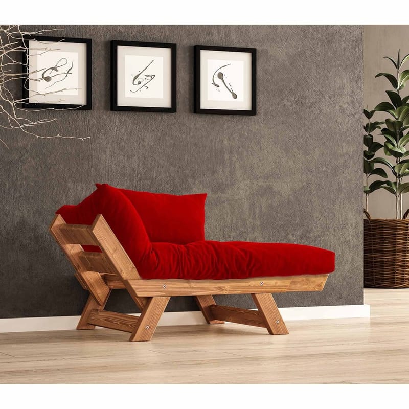 Zylar 2-istuttava Vuodesohva - Punainen - Huonekalut - Sohva - Vuodesohva - 2 istuttava vuodesohva