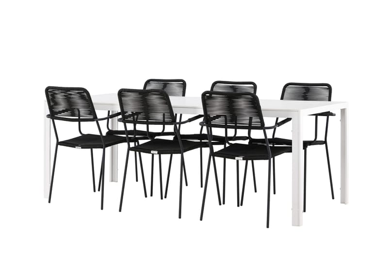 Break ruokailuryhmä 205 cm + 6 Hochanas-tuolia musta/ruskea, undefined