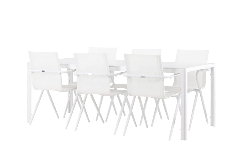 Break ruokailuryhmä 205 cm + 6 Alling-tuolia valkoinen, undefined