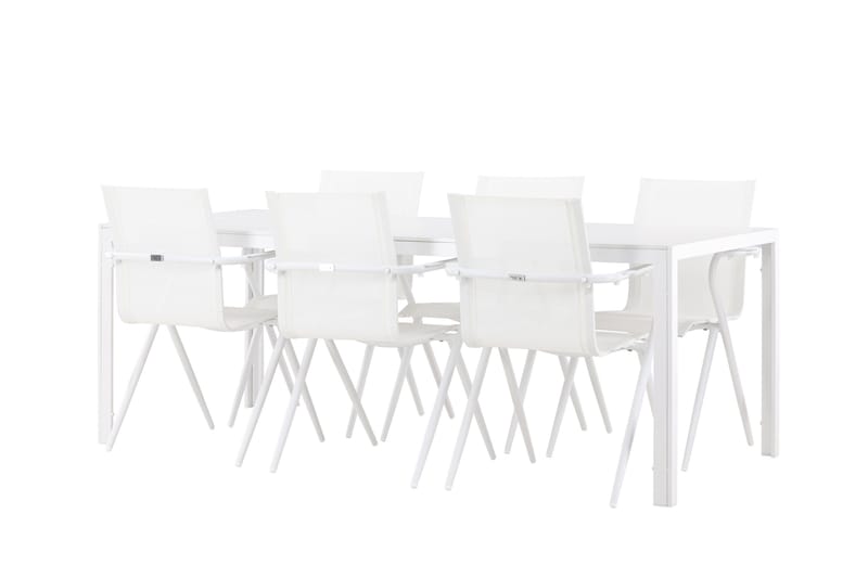 Break ruokailuryhmä 205 cm + 6 Alling-tuolia valkoinen, undefined