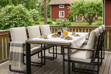 Aspvik Ruokailuryhmä 200x100 cm - Puutarhakalusteet - Ulkoryhmä - Ruokailuryhmät ulos