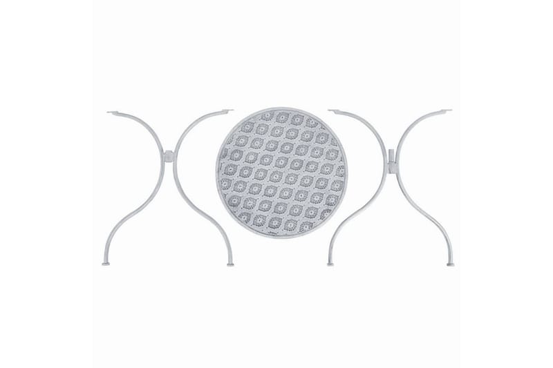 3-osainen bistrosarja teräs harmahtavan valkoinen - Valkoinen - Puutarhakalusteet - Ulkoryhmä - Cafe-ryhmä