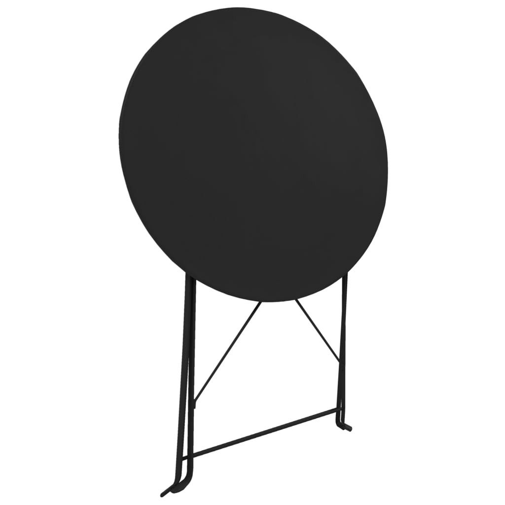 3-osainen Bistrosarja Teräs musta - Musta - Puutarhakalusteet - Ulkoryhmä - Cafe-ryhmä