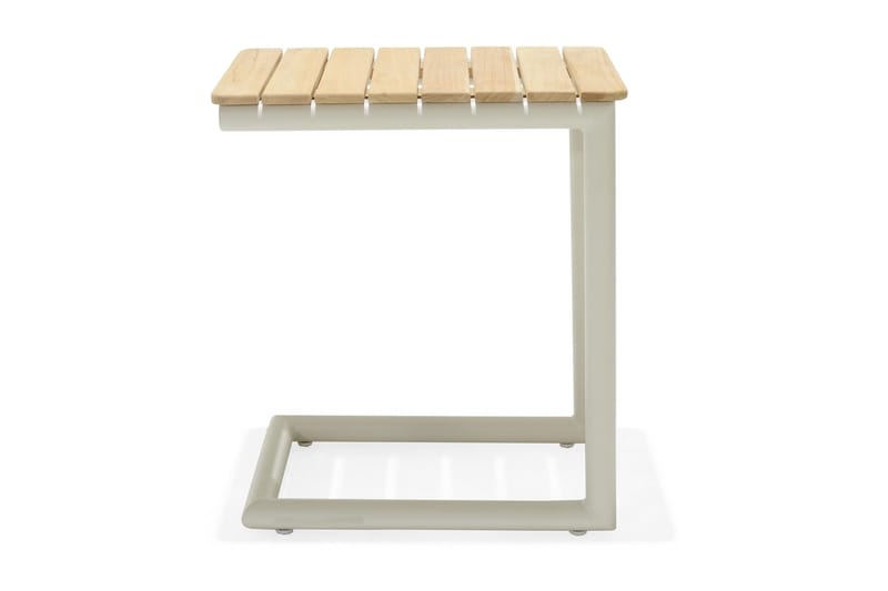 Aurinkosänky Portals Pehmusteella - Valkoinen / Puu - Puutarhakalusteet - Puutarhatuoli - Aurinkosänky & aurinkovaunu