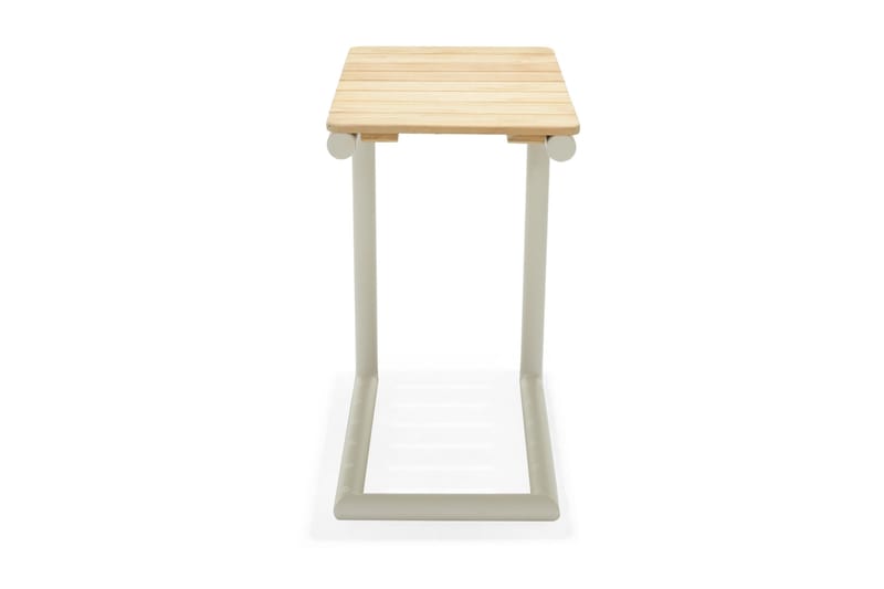 Aurinkosänky Portals Pehmusteella - Valkoinen / Puu - Puutarhakalusteet - Puutarhatuoli - Aurinkosänky & aurinkovaunu