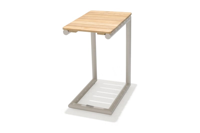 Aurinkosänky Portals Pehmusteella - Valkoinen / Puu - Puutarhakalusteet - Puutarhatuoli - Aurinkosänky & aurinkovaunu