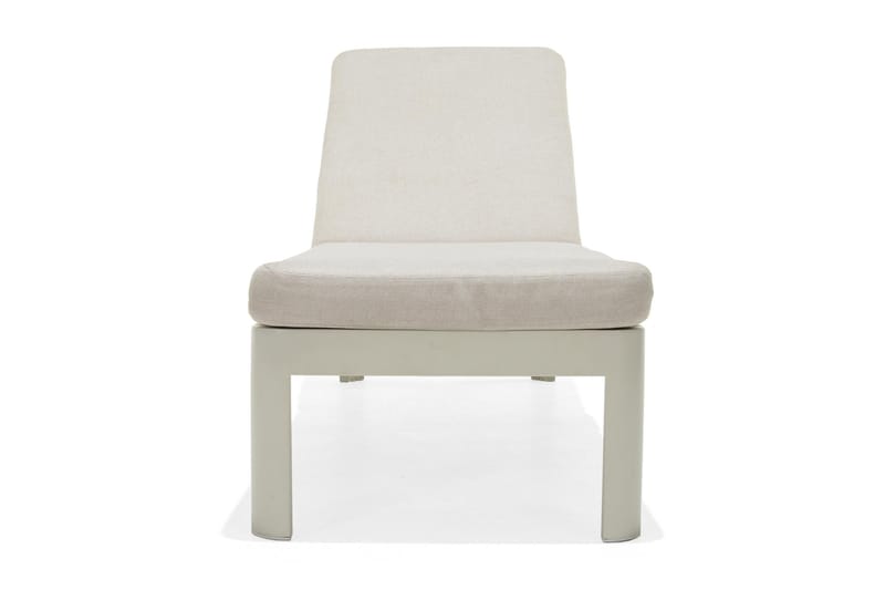 Aurinkosänky Portals Pehmusteella - Valkoinen / Puu - Puutarhakalusteet - Puutarhatuoli - Aurinkosänky & aurinkovaunu