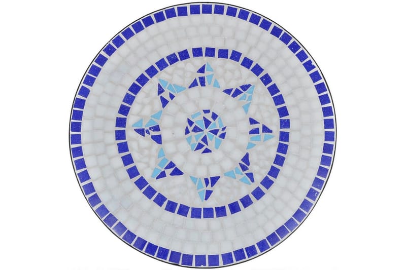 Bistropöytä sininen ja valkoinen 60 cm mosaiikki - Sininen - Puutarhakalusteet - Ulkoryhmä - Cafe-ryhmä