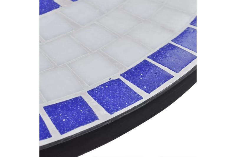 Bistropöytä sininen ja valkoinen 60 cm mosaiikki - Sininen - Puutarhakalusteet - Ulkoryhmä - Cafe-ryhmä