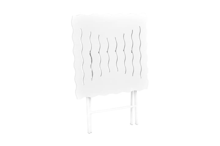 Kahvilasetti Riotorto 60 cm Aaltokuvio + 2 tuolia - Valkoinen - Parvekesetti - Cafe-ryhmä