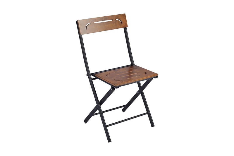 Kahvilasetti Riotorto 60 cm kukkakuvio + 2 tuolia - Luonnonväri/Musta - Puutarhakalusteet - Ulkoryhmä - Cafe-ryhmä