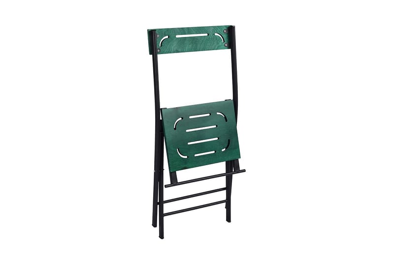 Kahvilasetti Riotorto 60 cm kukkakuvio + 2 tuolia - Vihreä / Musta - Puutarhakalusteet - Ulkoryhmä - Cafe-ryhmä