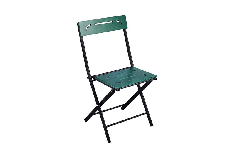 Kahvilasetti Riotorto 60 cm kukkakuvio + 2 tuolia - Vihreä / Musta - Puutarhakalusteet - Ulkoryhmä - Cafe-ryhmä