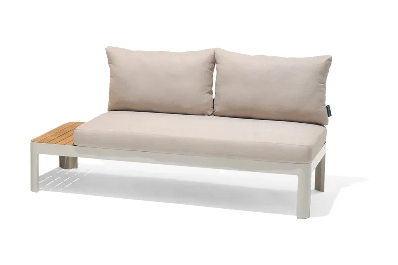 Oleskeluryhmä Portals 2: n ist - Valkoinen/Tiikki - Puutarhakalusteet - Parveke - Parvekekalusteet - Parvekesetti