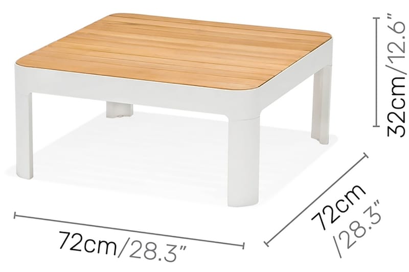 Oleskeluryhmä Portals 4: n ist - Valkoinen/Tiikki - Puutarhakalusteet - Parveke - Parvekekalusteet - Parvekesetti