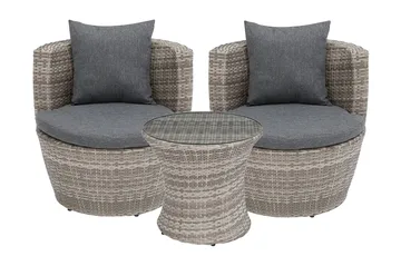 Parvekekalustesetti Capri 54 cm - Harmaa - Puutarhakalusteet - Ulkoryhmä - Cafe-ryhmä