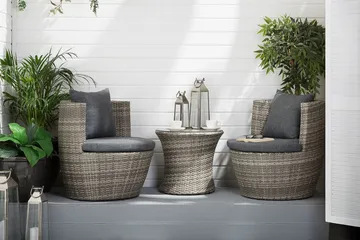 Parvekekalustesetti Capri 54 cm - Harmaa - Puutarhakalusteet - Ulkoryhmä - Cafe-ryhmä