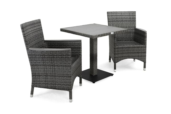 Parvekeryhmä Bahamas 70x70 cm 2 Thor Lyx tuolia - Harmaa/Aintwood - Parvekesetti - Cafe-ryhmä