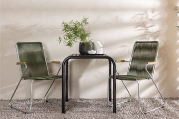 Parvekeryhmä Borneo 70 cm 2 Bois tuolia - Vihreä/Musta - Puutarhakalusteet - Parveke - Parvekekalusteet - Parvekesetti