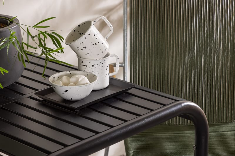 Parvekeryhmä Borneo 70 cm 2 Bois tuolia - Vihreä/Musta - Puutarhakalusteet - Parveke - Parvekekalusteet - Parvekesetti