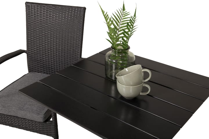 Parvekeryhmä Colorado 70 cm 2 Anna tuolia Musta - Venture Home - Parvekesetti - Cafe-ryhmä