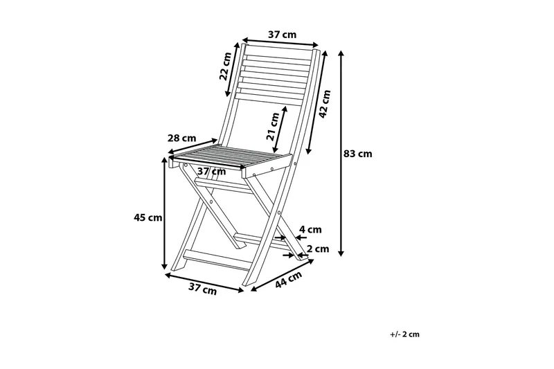 Parvekeryhmä Fiji 60 cm - Keltainen - Puutarhakalusteet - Ulkoryhmä - Cafe-ryhmä