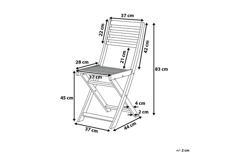 Parvekeryhmä Fiji 60 cm - Keltainen - Puutarhakalusteet - Ulkoryhmä - Cafe-ryhmä