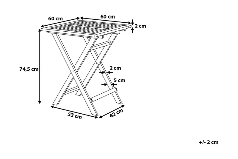 Parvekeryhmä Fiji 60 cm - Keltainen - Puutarhakalusteet - Ulkoryhmä - Cafe-ryhmä