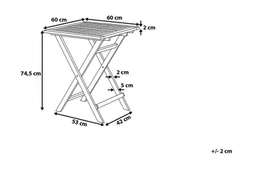 Parvekeryhmä Fiji 60 cm - Keltainen - Puutarhakalusteet - Ulkoryhmä - Cafe-ryhmä