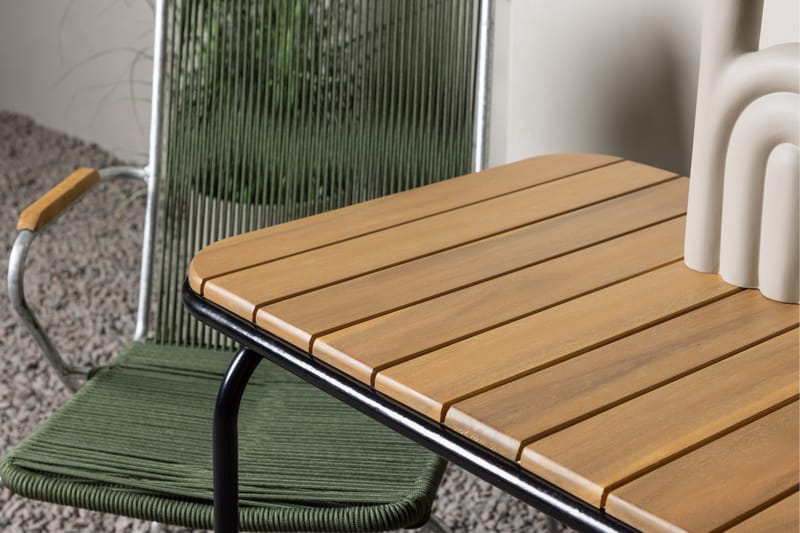 Parvekeryhmä Holmbeck 70 cm 2 Bois tuolia - Vihreä/Ruskea - Puutarhakalusteet - Parveke - Parvekekalusteet - Parvekesetti