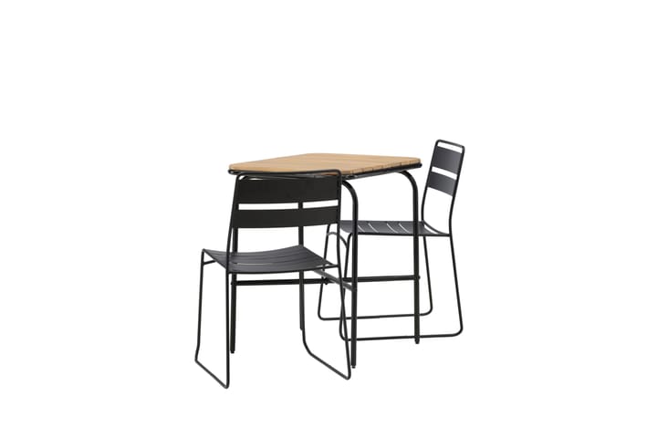 Parvekeryhmä Holmbeck 70 cm 2 Lina tuolia - Musta/Ruskea - Parvekesetti - Cafe-ryhmä