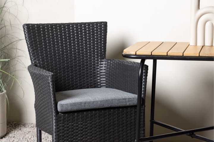 Parvekeryhmä Holmbeck 70 cm 2 Malina tuolia - Musta/Ruskea - Parvekesetti - Cafe-ryhmä