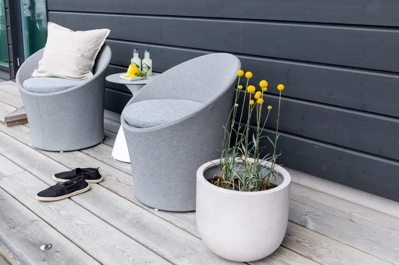 Parvekeryhmä Spoga 2:n ist - Valkoinen/Vaaleanharmaa - Puutarhakalusteet - Ulkoryhmä - Cafe-ryhmä